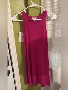 Sleeveless Fuchsia A-Line Mini Dress